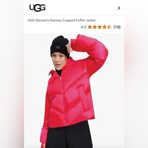 UGG cropped puffer jacket M.